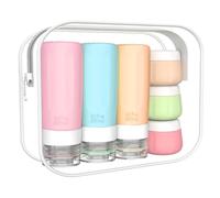 vodvob TSA Approved Travel Bottles Set, 16 Pack Leak Proof Silicone Refillable Containers for Toiletries, Perfect for Shampoo, Lotion .Travel Essentials, tz-1, Minimalist