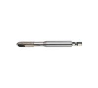 VÖLKEL HexDrive Machine Tap (Hex Shank) 1/4" Bit | HSS-E | M10 x 1.5 | DIN 371 | Form B | Metric Thread | Through-Hole Stainless Steel Drill | Thread Cutter