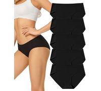 VOENXE Seamless Knickers for Women,No Vpl Ladies Underwear Hipster,Breathable Womens Briefs Multipack,No Show Pants Microfibre,Comfortable Bikini Panties,Invisible Undies Stretch Underpants 5 Pack