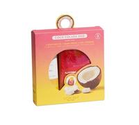 VOESH Coco Colada Duo Kit - Deluxe 4-Step Pedicure Set with Salt Soak, Sugar Scrub, Mud Masque, Massage Butter, Comes with matching Hand Cream & Nail Stickers