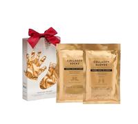 VOESH Golden Renewal Duo Gift Set - Includes 1 Pair of Collagen Gloves and Socks to Hydrate, Soften & Repair Dry, Cracked Hands & Feet - K-Beauty Korean Skincare