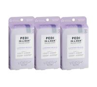 VOESH Pedi in a Box 4 Step Lavender - 3 Pack, Relaxing Spa Pedicure, At-Home Pedicure, DIY Pedi, Foot Care Spa, Vegan K-Beauty Korean Skincare