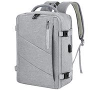 VOESLD for Easyjet Cabin Bag 45x36x20, Travel Backpack Light Grey, Carry on Travel Bag Laptop Backpack for Men Women Carry on Suitcase for Airplanes with USB port, 32L