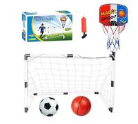 Voetbaldoelen & Basketbal Scoreding - Mesh En Fiber | Draagbare Hor | Basketball Score Game, Kids Training Playground Play Set for Backyard Lawn Garden Patio Field Playground Camping