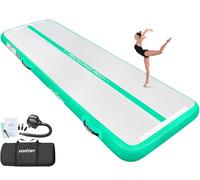 VOFiTNY All Purpose Gymnastics Air Mat 10’x3.3’x4’’ Sturdy Tumbling Track Cheer Mat for Home/Gym, Green