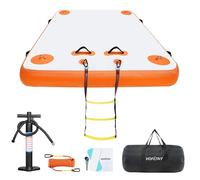VOFiTNY Inflatable Floating Dock Series Platform for Lakes Water Swimming Platform Dock Pad Large Swimming Platform Inflatable for Pool, Ocean (1.5 m x 1.8 m x 15.2 cm, Orange)
