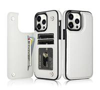 Vofolen Wallet Case for iPhone 15 Pro Case 6.1 Inch Slim Protective Cases with Credit Card Holder for Women Men Flip Folio Soft PU Leather Magnetic Closure Cover for iPhone 15 Pro Phone Case,White