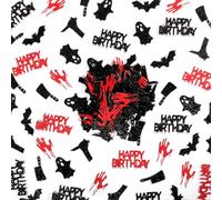 Vofrise 200PC Red Black Have A Killer Birthday Confetti Decorations Glitter Knife Bat Ghost Confetti for Tables for Horror Halloween Birthday Party Decorations