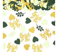 Vofrise 200PC Sage Green Bachelorette Party Decorations Bridal Shower Confetti for Tables Heart and Sage Bride to Be Table Scatters for Engagement Wedding Decor Party Supplies