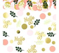 Vofrise 300PC 60TH Birthday Confetti for Table Pink and Sage Green Happy 60TH Birthday Decorations for Woman Dots Hello 60 Confetti Scatters Sixty Party Decor Supplies