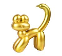 VOFSTAND Cute Balloon Cat Decor - 7.8 Inch Handmade Modern Gold Room Decor, Balloon Animal Decor, Desk Decor for Living Room, Aesthetic Room Decor, Cute Statue Home Décor, Golden Decorations Figurines