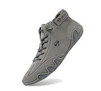 Vogany Barefoot Shoes for Men Ergonomic Orthopaedic Sneakers Lightweight Breathable Walking Shoes with Arch Support (Grey, 6.5)