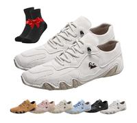 Vogany Shoes Orthopedic Sneakers for Men, Non-Slip Lightweight Slip On Sneakers for Camping & Driving(White,5 UK)