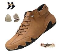 Vogany Shoes Orthopedic Sneakers for Women and Men, Nevova - Waterproof Breathable Orthopedic Shoes Outdoor Unisex Lightweight Slip on Sneakers (Light Brown,45EU)