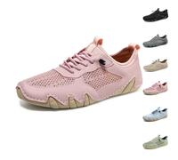 Vogany Shoes Orthopedic Sneakers for Women and Men Outdoor Breathable Mesh Trail Shoes Summer Casual Hiking Walking Sneakers (Pink,43EU)