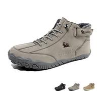 Vogany Shoes Orthopedic Sneakers Men,Waterproof Orthopedic Warm Boots Winter Comfortable Walking Flats Outdoor Hiking(Grey,7.5 UK)