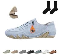 Vogany Shoes Orthopedic Sneakers Women, Nevova - Waterproof and Breathable Orthopedic Shoes for Men and Women, Winter Outdoor Non-Slip Lightweight Slip On Sneakers (Blue-Plush,48EU)