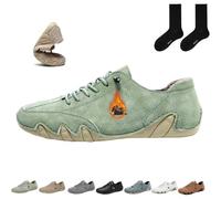 Vogany Shoes Orthopedic Sneakers Women, Nevova - Waterproof and Breathable Orthopedic Shoes for Men and Women, Winter Outdoor Non-Slip Lightweight Slip On Sneakers (Light Green-Plush,48EU)