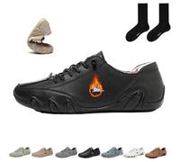 Vogany Shoes Orthopedic Sneakers Women, Nevova - Waterproof and Breathable Orthopedic Shoes for Men and Women, Winter Outdoor Non-Slip Lightweight Slip On Sneakers (Black-Plush,50EU)