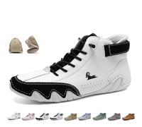 Vogany Shoes Women and Men, Unisex Slip-on Waterproof and Breathable Barefoot Nevova Orthopedic Shoes for Outdoor Hiking (Black White,48)