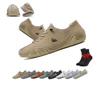 Vogany Shoes Women and Men,VogLDeck Waterproof Breathable Orthopedic Sneakers,Alpaca Barefoot Shoes,Nevova Outdoor Shoes(Khaki,50)
