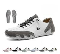 Vogany Shoes Women Men, Nevova Shoes Waterproof and Breathable Unisex Slip-on Orthopedic Sneakers (Grey,44EU)