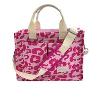 VogAphro Large Canvas Tote Bag for Women Work Tote Bags with Pockets Laptop Crossbody Purses Everyday Bag Handbags for Travel, New Upgrade Plus Leopard Pink, XL