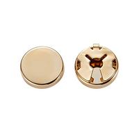 Vogast Brass Round Cuff Button Cover 1 Pair Imitation Cuff Links Cufflinks for Men's Wedding Formal Shirt, As Pic Shown, Brass