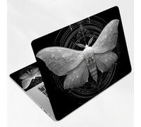 VOGDMKJG Black and White Moth Universal Laptop Skin Sticker 3PCS, Protective Decal Trim-to-Fit 11.6" 13.3" 14" 15.6" Laptop Vinyl Cover, Removable Anti-Scratch Computer Decal Protector