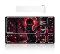 VOGDMKJG Card Game Playmat Crimson Eclipse Cat with Storage Bag,35x20 in