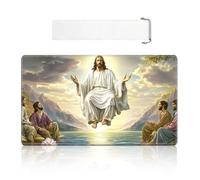 VOGDMKJG Card Playmat Middle 24"x14" with Storage Bag - Stitched Edges Non-Slip Neoprene Gaming Mat for Tournaments/TCG/MTG/Lorcana/Board Games-Men Bible