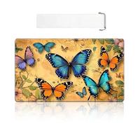 VOGDMKJG Card Playmat Middle 24"x14" with Storage Bag - Stitched Edges Non-Slip Neoprene Gaming Mat for Tournaments/TCG/MTG/Lorcana/Board Games-Butterflies