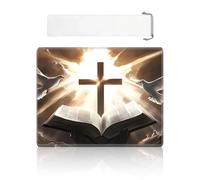 VOGDMKJG Card Playmat Small 17"x14" with Storage Bag - Stitched Edges Non-Slip Neoprene Gaming Mat for Tournaments/TCG/MTG/Lorcana/Board Games-Bible Dove