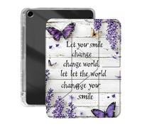 VOGDMKJG Case for iPad 10.2" 2021/2020/2019 (9th/8th/7th Generation) -Y-Shaped Stand Clear Back with Pencil Holder Auto Sleep/Wake Multi-Angle View Protective Tablet Cover (Bible Butterfly)