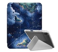 VOGDMKJG Case for iPad (A16) 11th Generation 11" 2025/10th Generation 10.9" 2022- Y-Shaped Stand Clear Back with Pencil Holder Auto Sleep/Wake Multi-Angle View Protective Tablet Cover Ocean Continent