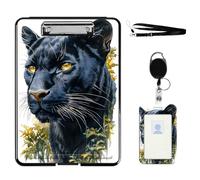 VOGDMKJG Heavy Duty Storage Clipboard(Bottom-Open) Slim Plastic Organization Case Box with ID Badge Holder&Pen Holder,File Case Black Jaguar File Case Portfolio for A4 Size Nurses,Students,Coaches