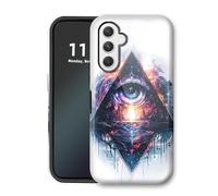 VOGDMKJG Phone Case for Samsung Galaxy A16 5G - Wireless Charging Compatible Dual-Layer Hard Shell+TPU Protective Phone Cover with Stylish Designs for Women/Man/Girl/Boy-Blue Clock