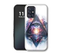 VOGDMKJG Phone Case for Samsung Galaxy A71 5G - Wireless Charging Compatible Dual-Layer Hard Shell+TPU Protective Phone Cover with Stylish Designs for Women/Man/Girl/Boy-Blue Clock