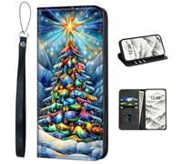 VOGDMKJG PU Leather+TPU Phone Case for Moto G Stylus 2025 5G/for Motorola Edge 60 Stylus- Stylish Flip Folio Wallet Cover Protective with Wrist Strap & Card Holder for On-The-Go Lifestyle Tree