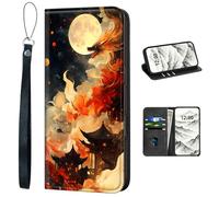 VOGDMKJG PU Leather+TPU Phone Case for Moto G Stylus 2025 5G/for Motorola Edge 60 Stylus- Stylish Flip Folio Wallet Cover Protective with Wrist Strap&Card Holder for On-The-Go Pavilion Cloud Dragon