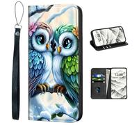 VOGDMKJG PU Leather+TPU Phone Case for Moto G Stylus 2025 5G/for Motorola Edge 60 Stylus- Stylish Flip Folio Wallet Cover Protective with Wrist Strap & Card Holder On-The-Go Lifestyle Floral Bird