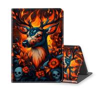VOGDMKJG Stand Case for 7 Inch Fire 7 & Fire 7 Kids 12th Generation 2022 Release - Auto Sleep/Wake Multi-Angle View Protective Tablet Cover for Girl Boy Business Travel Skull Deer