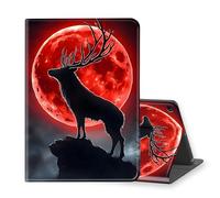 VOGDMKJG Stand Case for 7 Inch Fire 7 & Fire 7 Kids 12th Generation 2022 Release - Auto Sleep/Wake Multi-Angle View Protective Tablet Cover for Girl Boy Business Travel Moon Deer
