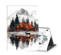 VOGDMKJG Stand Case for 7 Inch Fire 7 & Fire 7 Kids 12th Generation 2022 Release - Auto Sleep/Wake Multi-Angle View Protective Tablet Cover for Girl Boy Business Travel Moose Mountain River