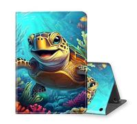 VOGDMKJG Stand Case for Fire HD 8th Gen 2018/7th Gen 2017/6th Gen 2016 Release 8-inch- Auto Sleep/Wake Multi-Angle View Protective Tablet Cover for Girl Boy Business Travel Blue Sea Turtle