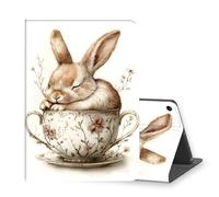 VOGDMKJG Stand Case for Fire Max 11 Inch 13th Generation 2023 Release - Auto Sleep/Wake Multi-Angle View Protective Tablet Cover for Girl Boy Business Travel Cup Rabbit