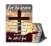 VOGDMKJG Stand Case for iPad 10.2" 2021/2020/2019 (9th/8th/7th Generation) - Auto Sleep/Wake Multi-Angle View Protective Tablet Cover for Girl Boy Business Travel Bible Cross