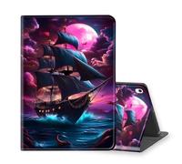 VOGDMKJG Stand Case for iPad Air 13" (M3) 2025/(M2) 2024,for iPad Pro 12.9" 6th 2022/4th 2021- Auto Sleep/Wake Multi-Angle View Protective Tablet Cover for Girl Boy Business Travel Midnight Boat