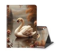 VOGDMKJG Stand Case for iPad Pro 11 Inch Case 2018 1st Generation- Auto Sleep/Wake Multi-Angle View Protective Tablet Cover for Girl Boy Business Travel Flower Swan