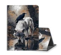 VOGDMKJG Stand Case for iPad Pro 11 Inch Case 2018 1st Generation- Auto Sleep/Wake Multi-Angle View Protective Tablet Cover for Girl Boy Business Travel Wolf Bird